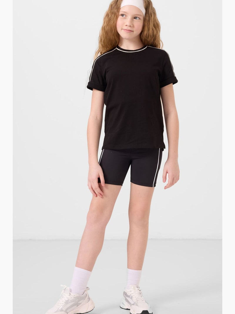 T-shirt de algodão tommy Preto - Kiabi