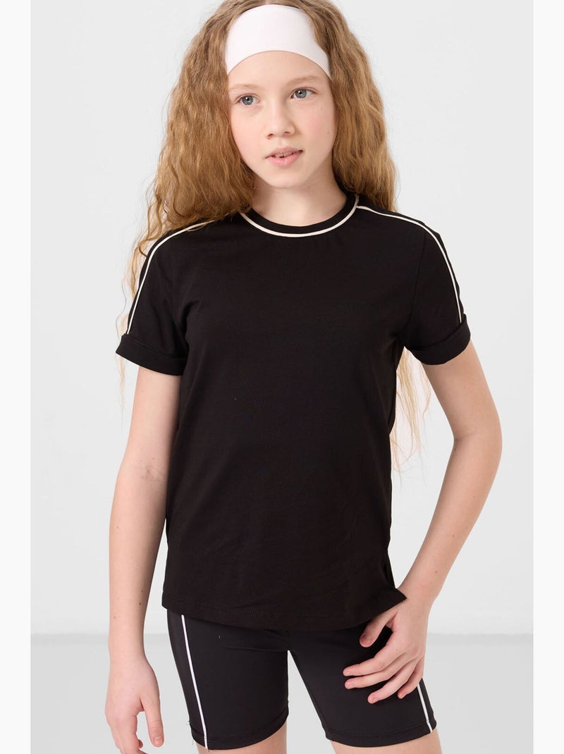 T-shirt de algodão tommy Preto - Kiabi