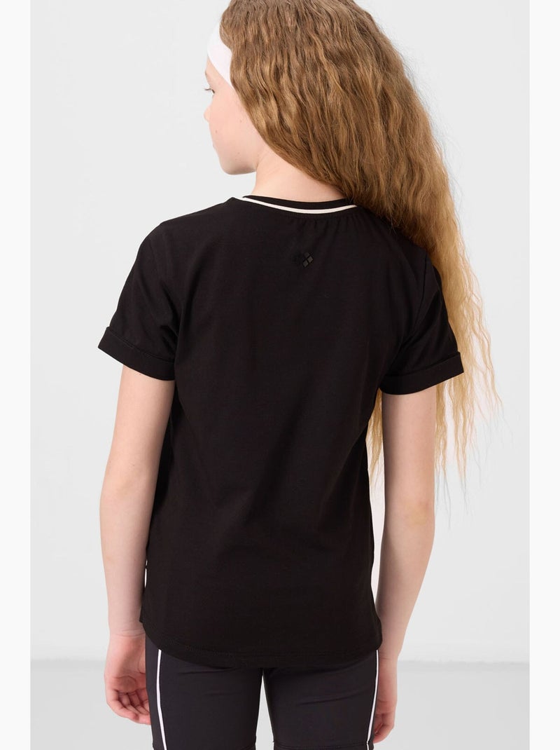 T-shirt de algodão tommy Preto - Kiabi
