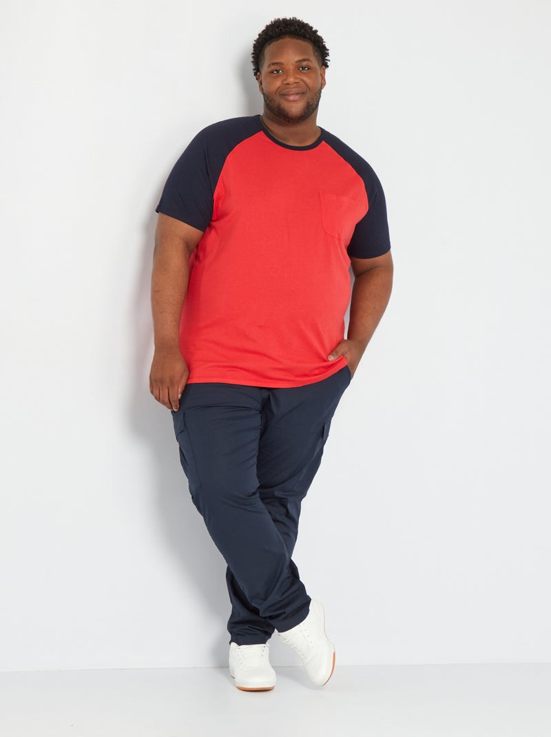T-shirt de algodão VERMELHO - Kiabi