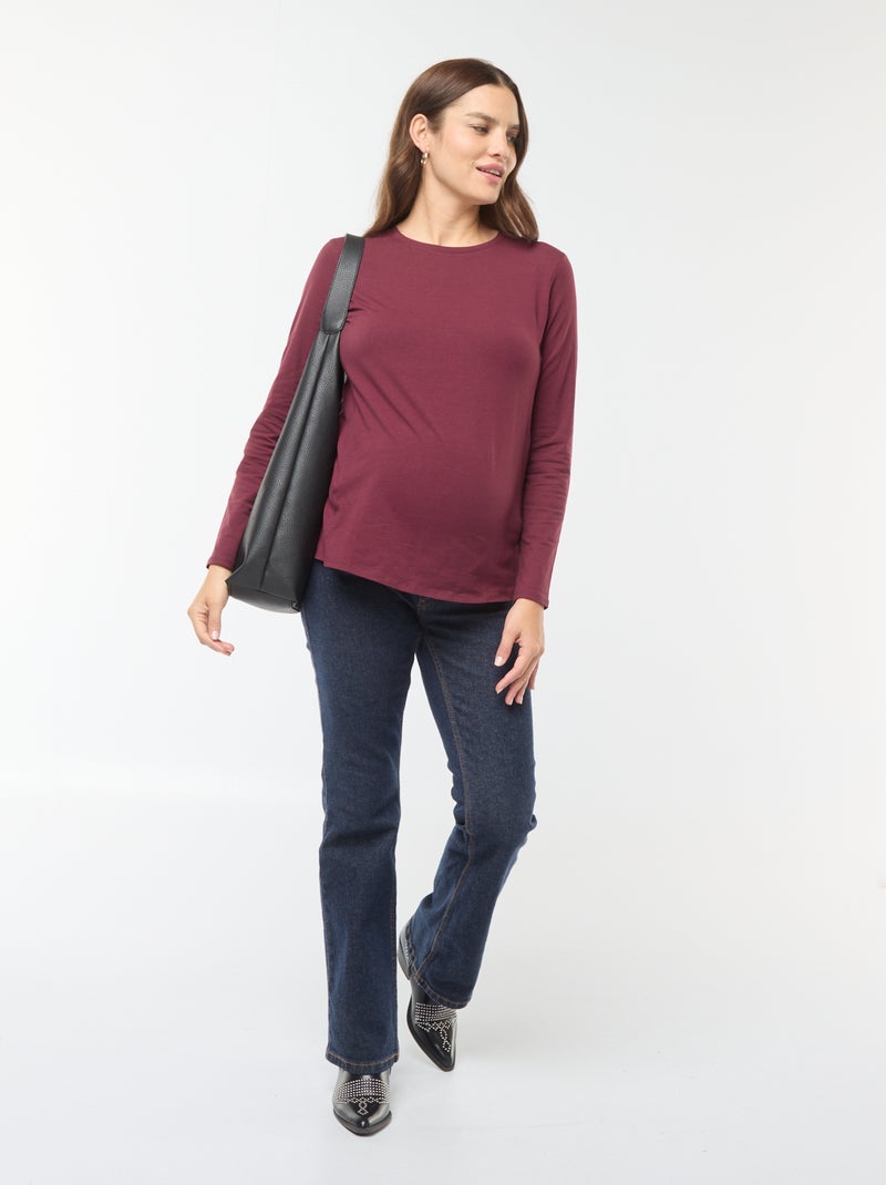 T-shirt de amamentação básica Vermelho - Kiabi