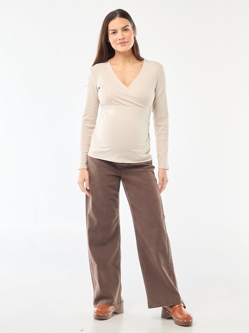 T-shirt de amamentação canelado - Kiabi