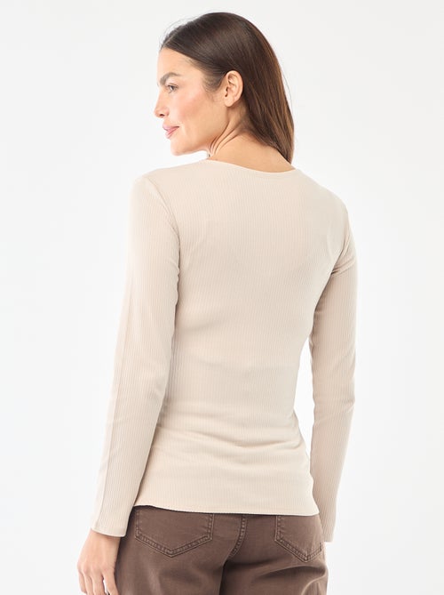 T-shirt de amamentação canelado - Kiabi