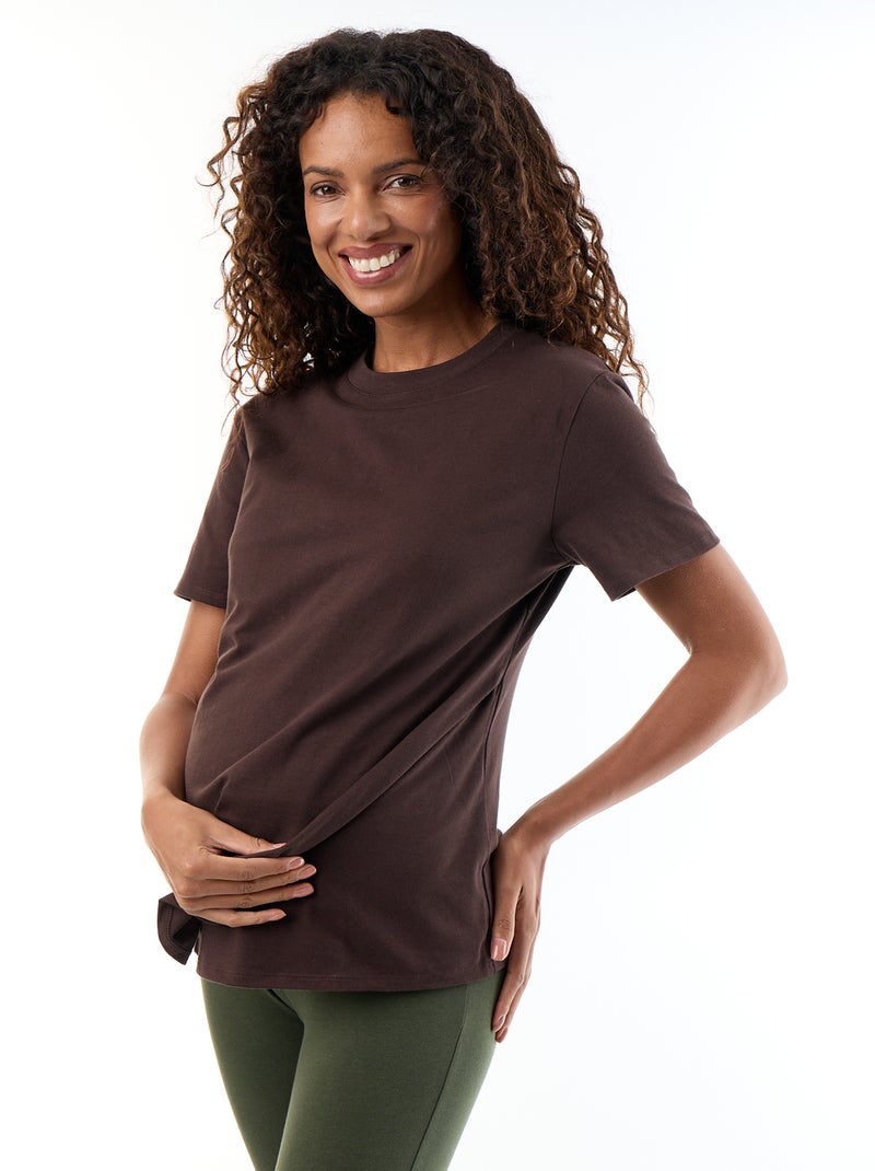 T-shirt de amamentação Castanho - Kiabi
