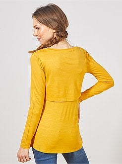 T-shirt de amamentação com efeito 2 em 1 - Kiabi