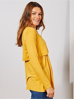 T-shirt de amamentação com efeito 2 em 1 - Kiabi