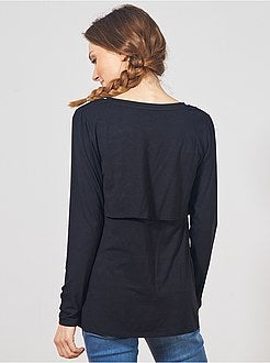 T-shirt de amamentação com efeito 2 em 1 - Kiabi