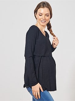 T-shirt de amamentação com efeito 2 em 1 - Kiabi