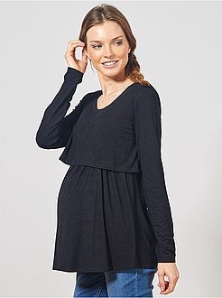 T-shirt de amamentação com efeito 2 em 1 - Kiabi