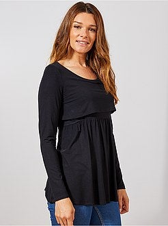 T-shirt de amamentação com efeito 2 em 1 - Kiabi