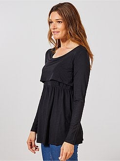 T-shirt de amamentação com efeito 2 em 1 - Kiabi