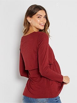 T-shirt de amamentação com efeito 2 em 1 - Kiabi