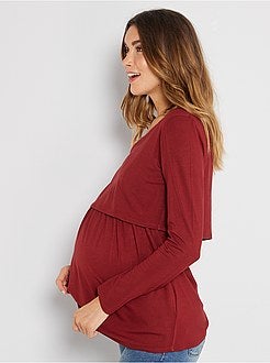 T-shirt de amamentação com efeito 2 em 1 - Kiabi