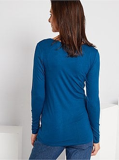 T-shirt de amamentação com gola dupla - Kiabi