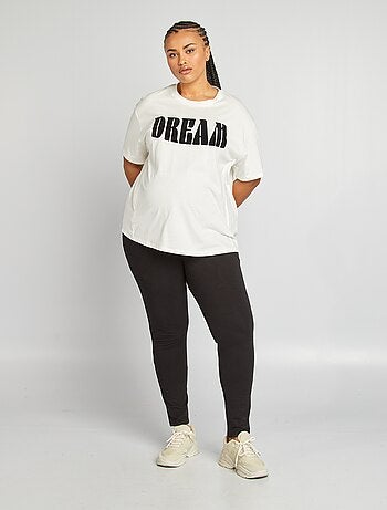 T-shirt de amamentação com gola redonda