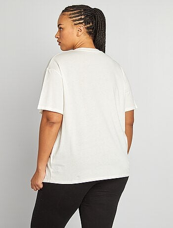 T-shirt de amamentação com gola redonda