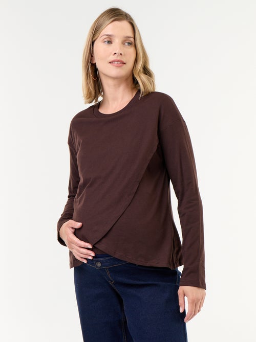 T-shirt de amamentação com sobreposição - Kiabi T-shirt de amamentação com sobreposição - Kiabi