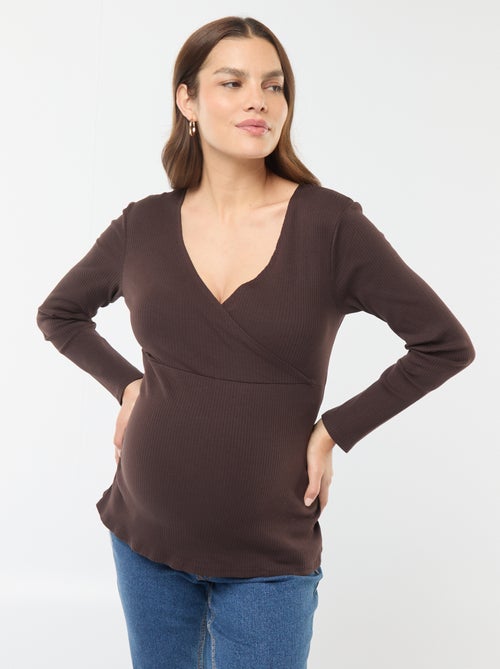 T-shirt de amamentação cruzada - Kiabi