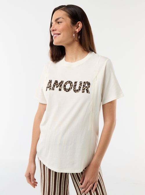 T-shirt de amamentação estampada - Kiabi