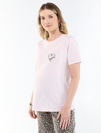 T-shirt de amamentação estampada