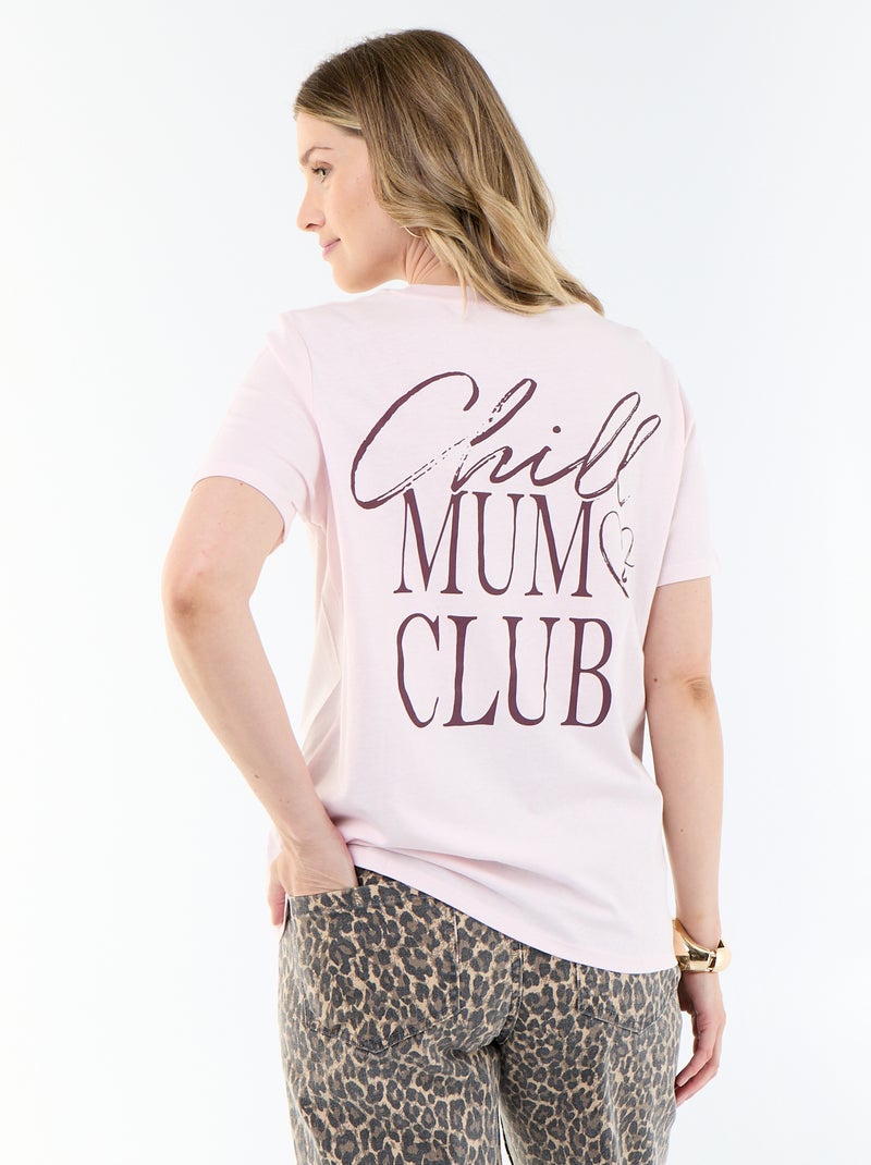 T-shirt de amamentação estampada Rosa - Kiabi