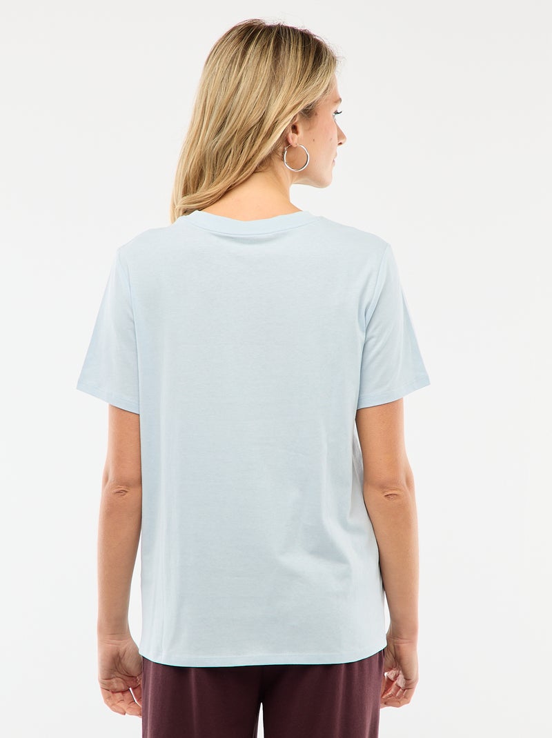 T-shirt de amamentação estampado de manga curta Azul - Kiabi