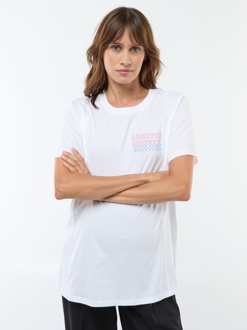 T-shirt de amamentação estampado de manga curta - Kiabi