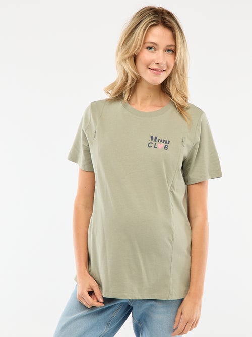 T-shirt de amamentação estampado de manga curta - Kiabi