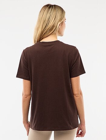 T-shirt de amamentação estampado de manga curta