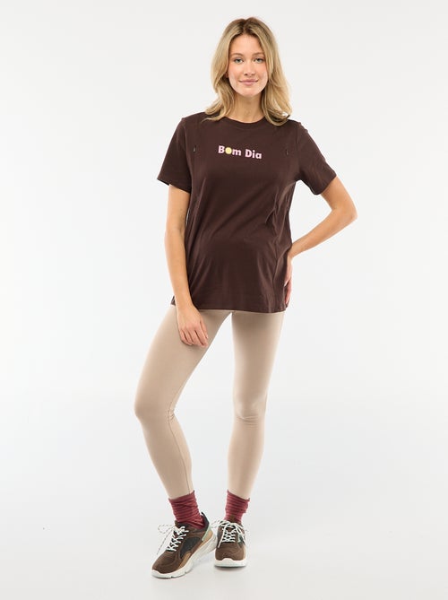 T-shirt de amamentação estampado de manga curta - Kiabi