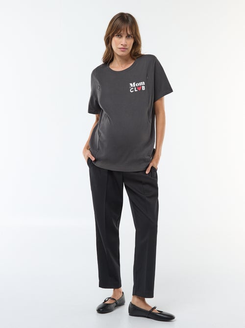 T-shirt de amamentação estampado de manga curta - Kiabi