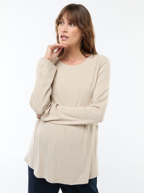 T-shirt de amamentação liso - Kiabi