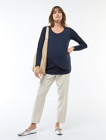 T-shirt de amamentação mesclado