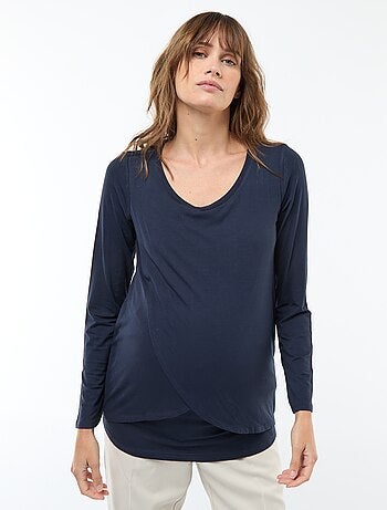 T-shirt de amamentação mesclado