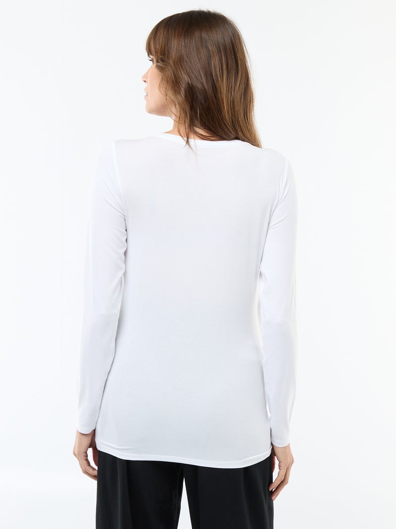 T-shirt de amamentação mesclado Branco - Kiabi
