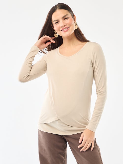 T-shirt de amamentação mesclado - Kiabi