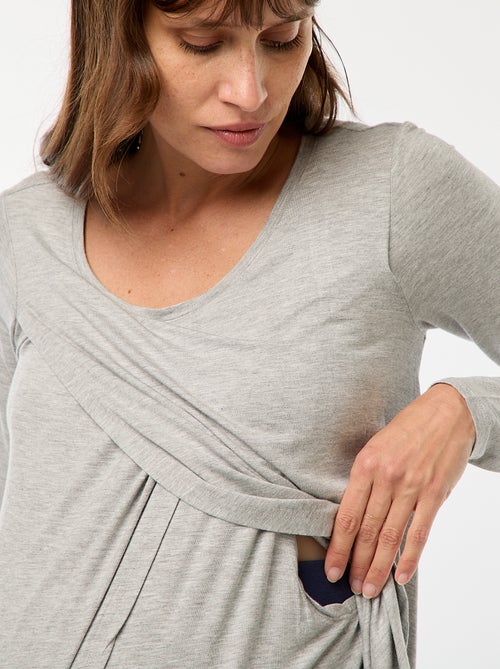 T-shirt de amamentação mesclado - Kiabi