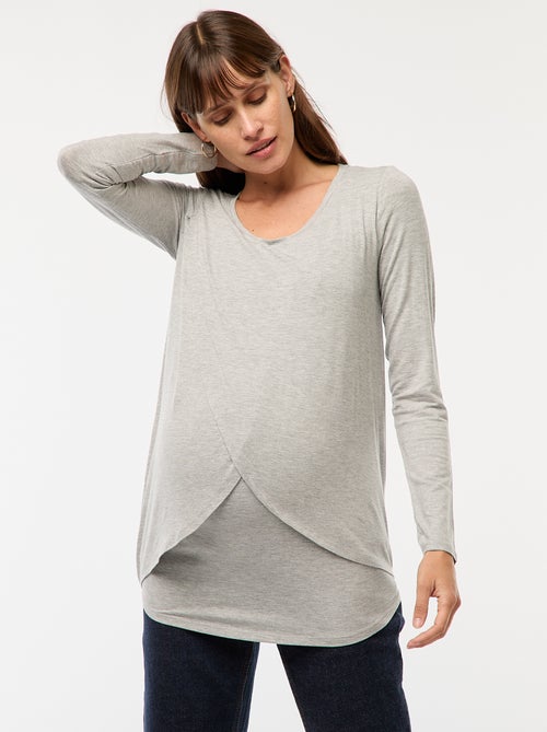 T-shirt de amamentação mesclado - Kiabi