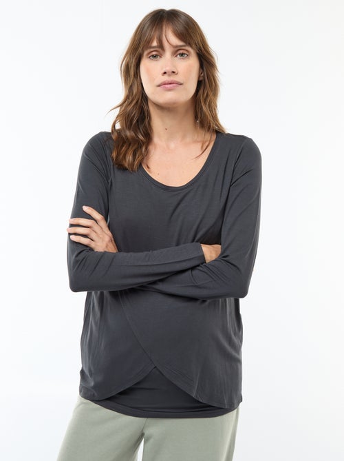 T-shirt de amamentação mesclado - Kiabi