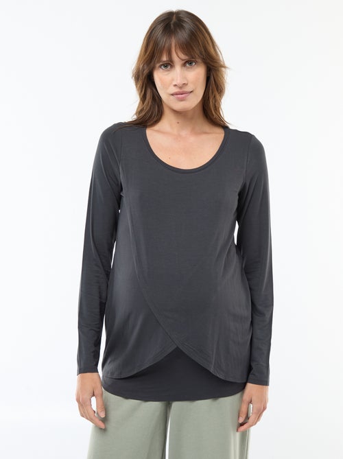 T-shirt de amamentação mesclado - Kiabi