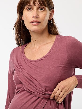 T-shirt de amamentação mesclado
