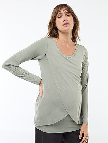 T-shirt de amamentação mesclado