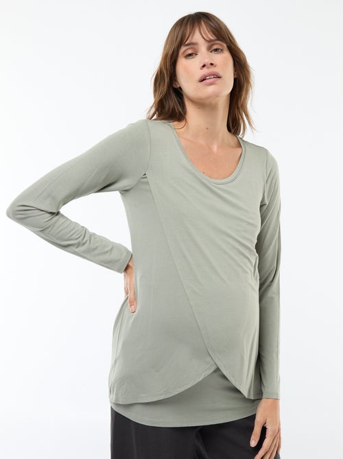 T-shirt de amamentação mesclado - Kiabi