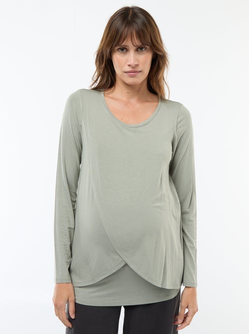 T-shirt de amamentação mesclado - Kiabi