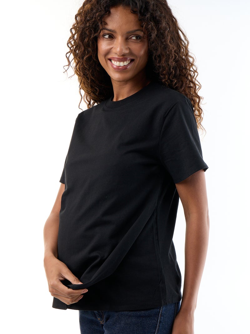 T-shirt de amamentação Preto - Kiabi