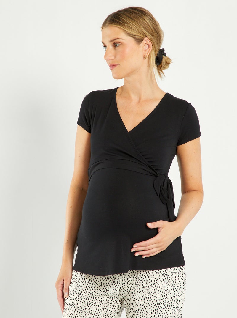 T-shirt de amamentação PRETO - Kiabi
