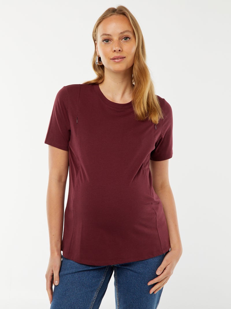 T-shirt de amamentação Vermelho - Kiabi