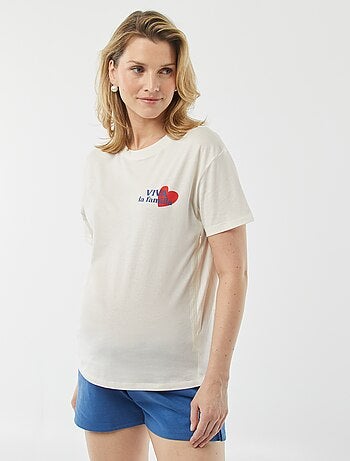 T-shirt de amamentar com estampado