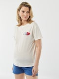 T-shirt de amamentar com estampado Branco - Kiabi