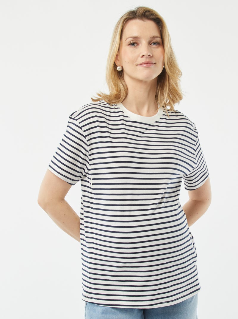T-shirt de amamentar com estampado Branco - Kiabi